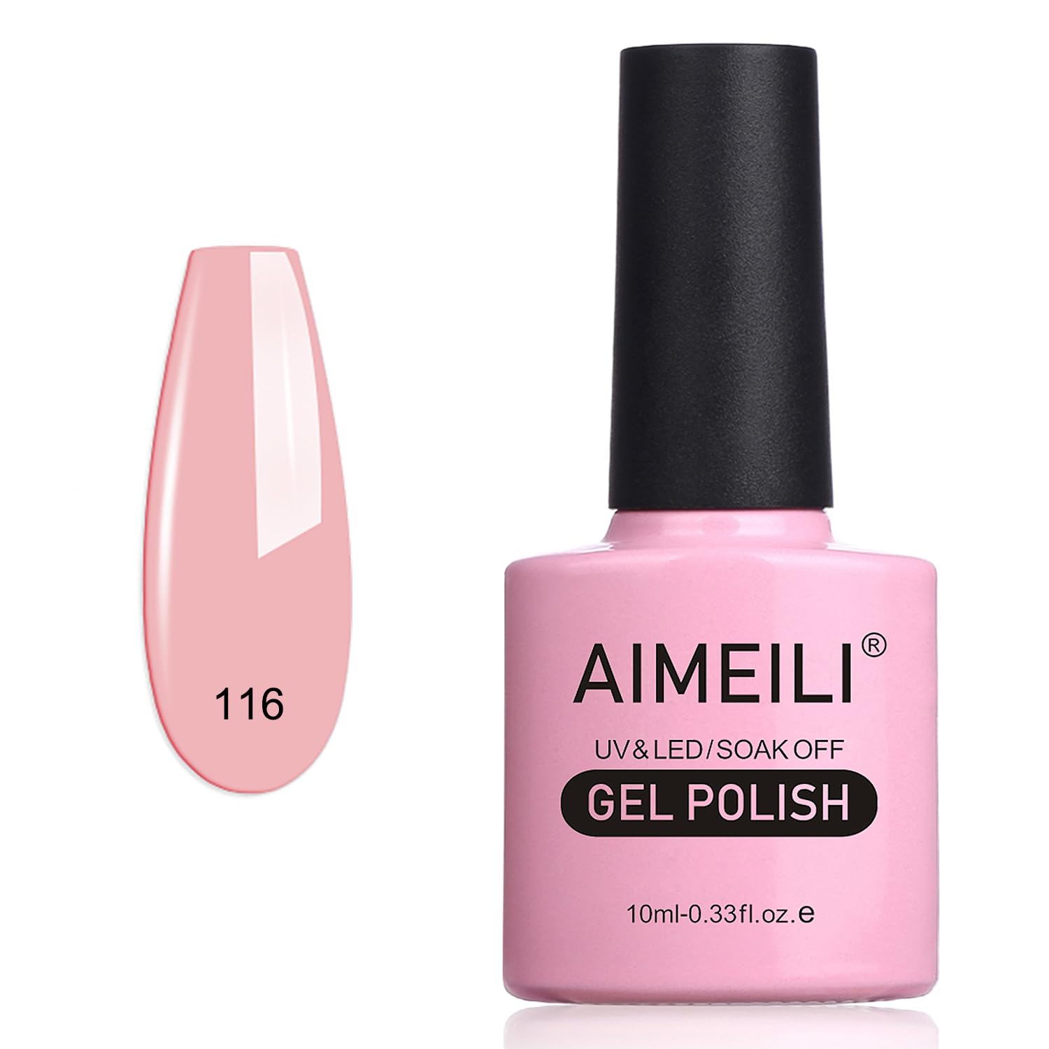 AIMEILI Pastel Nude Gel Nail Polish Soak Off UV LED Gel Varnish - Camellia Japonica (116) 10ml