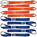 FineGood 10 Pcs Soft Loop Tie Down Straps, 1,500lb Load Capacity Breaking Strength Belts for Secure and Confident Trailering of Motorcycle Dirt Bike ATV UTV - Blue, Orange