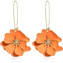 ◆VINTAGE HOLLYWOOD◆ Tropical Flower Earrings VH2336EA008B Amazon.com: SPUNKYsoul Tropical Hibiscus Flower Earrings