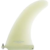 Santa Barbara Surfing SBS 10" Premium Fiberglass Surf &amp; SUP Fin - Free No Tool Fin Screw - 10 inch Center Fin for Longboard, Surfboard &amp; Paddleboard