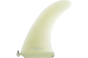 Santa Barbara Surfing SBS 10" Premium Fiberglass Surf & SUP Fin - Free No Tool Fin Screw - 10 inch Center Fin for Longboard, Surfboard & Paddleboard