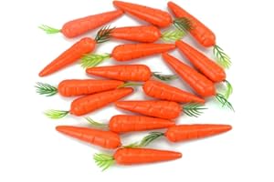 GENERIC 30 Pcs Artificial Carrots, Plastic Foam Carrots Fake Vegetables Mini Artificial Foods Kitchen Decorations for Easter Wedding Christmas