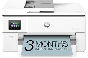 HP OfficeJet Pro 9720e Wide Format Wireless All-in-One Color Inkjet Printer, Print, scan, Copy, ADF, Duplex Printing Best-for-Office, 3 Months of Instant Ink Included, AI-Enabled (53N95A)