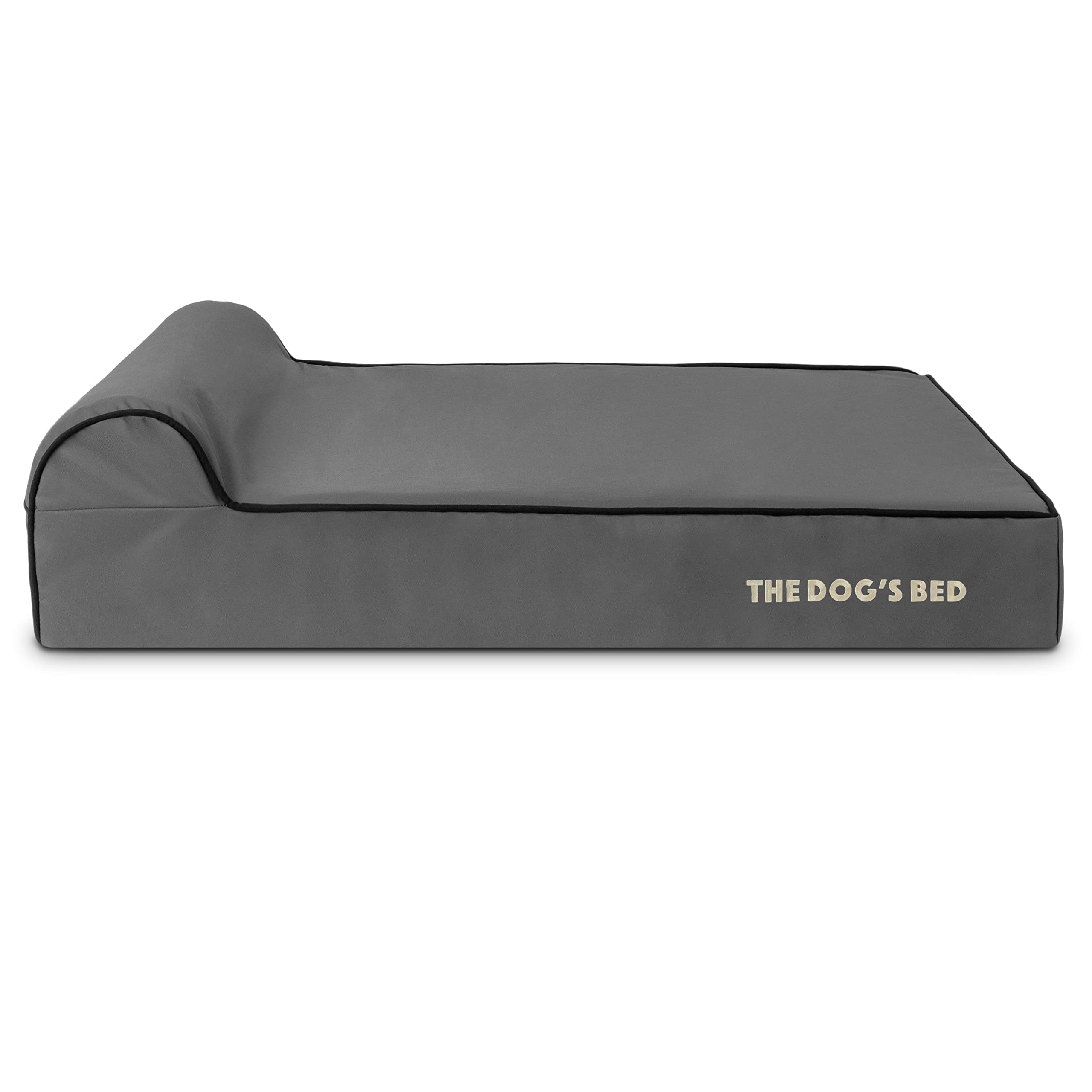 The Dog’s Bed Cover – Replacement Cover, Grey with Black Trim, Large, 15cm