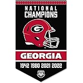 Georgia Bulldogs 4 Time Football National Champions Banner