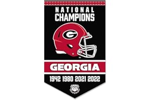 COLLEGE FLAGS & BANNERS CO. Georgia Bulldogs 4 Time Football National Champions Banner