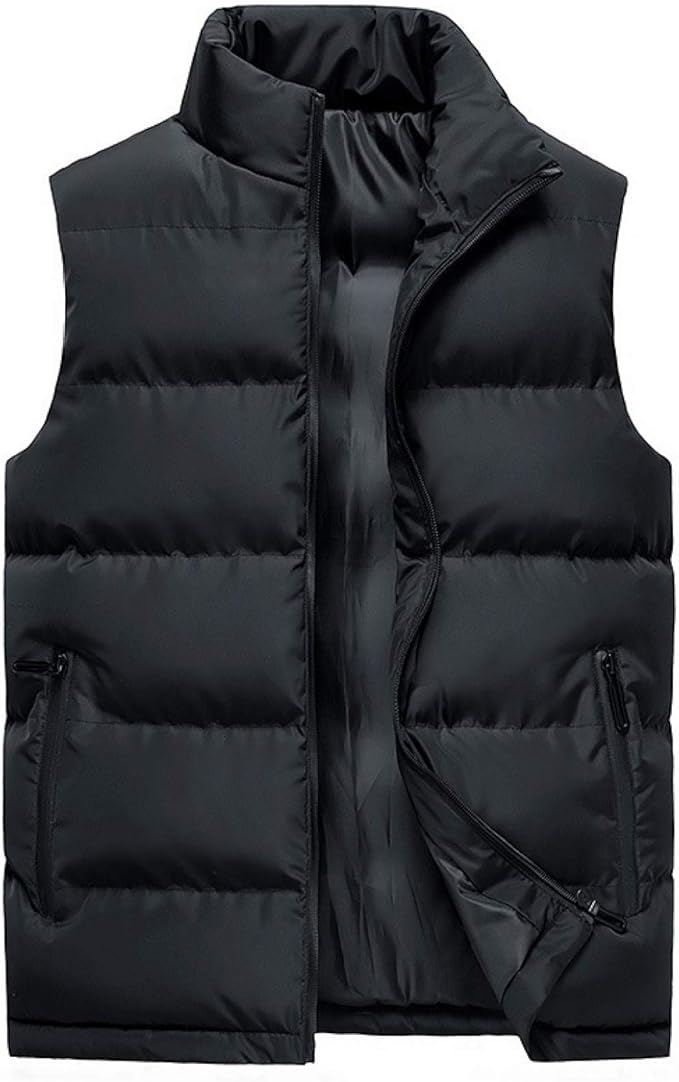 Men's Padded Vest with Stand Collar Thicken Quilted Gilet Amazon.co.uk