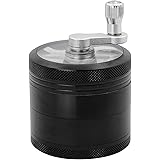 DCOU Hand Cranked Premium Grinder Unbreakable Aluminum Grinder for Herb and Spice 4 Parts 2.2 Inch