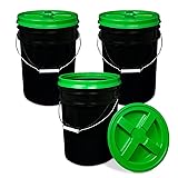 ePackageSupply 5 Gallon Black Bucket with Gamma