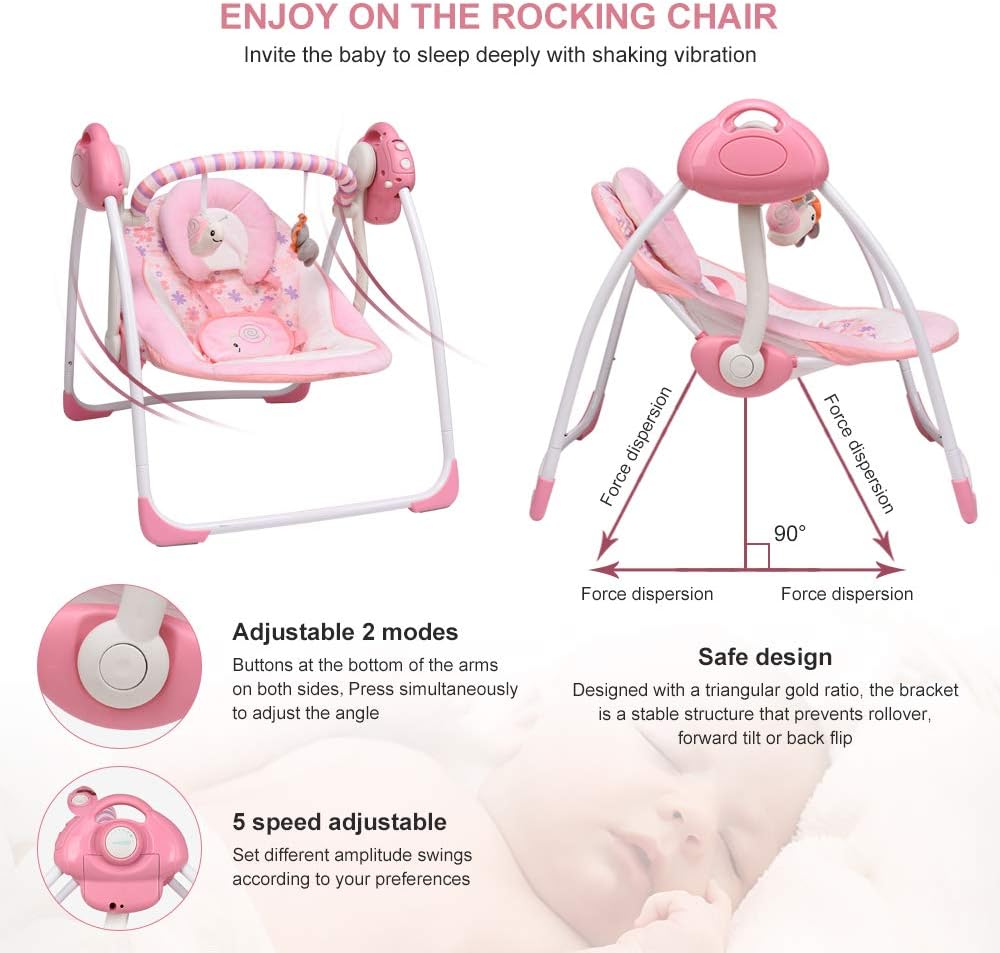 vastfafa electric baby swing