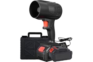 Industrial Cordless Turbine Blower, Handheld High-Power Air Blower with Variable Speed Trigger, Rechargeable 48V Battery for 