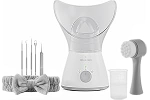 Bella Ciao 11-Piece Facial Steamer Set – Portable Face Steamer for Deep Cleaning, Hydration & Pore Care – Skincare Beauty Tool Kit for Women & Teens – Spa Gift for Home, Travel & Self-Care Routine