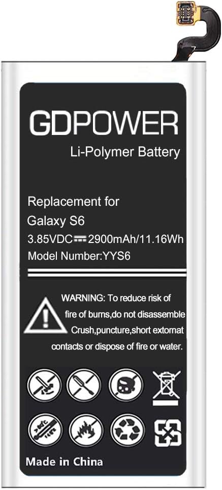 Galaxy S6 Battery, GDPower 2900mAh High Capacity 0 Cycle Battery EB-BG920ABE Replacement for Samsung Galaxy S6 G920 G920V G920A G920T G920P G920F with Complete Tool Kits: Home Audio & Theater
