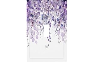 Outlet Covers Plate Electrical Switch Plates Light Switch Cover Plate for Home Decor (Purple Plants Leaves Eucalyptus Vine Fl