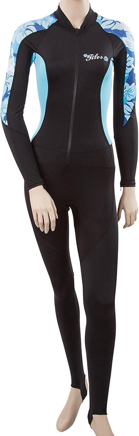 Tilos Full Body Snorkeling Swim Lycra Full Skin Suit - Long Legs Long Sleeves for Women UV Sun Protection : Dive Skins : Clothing