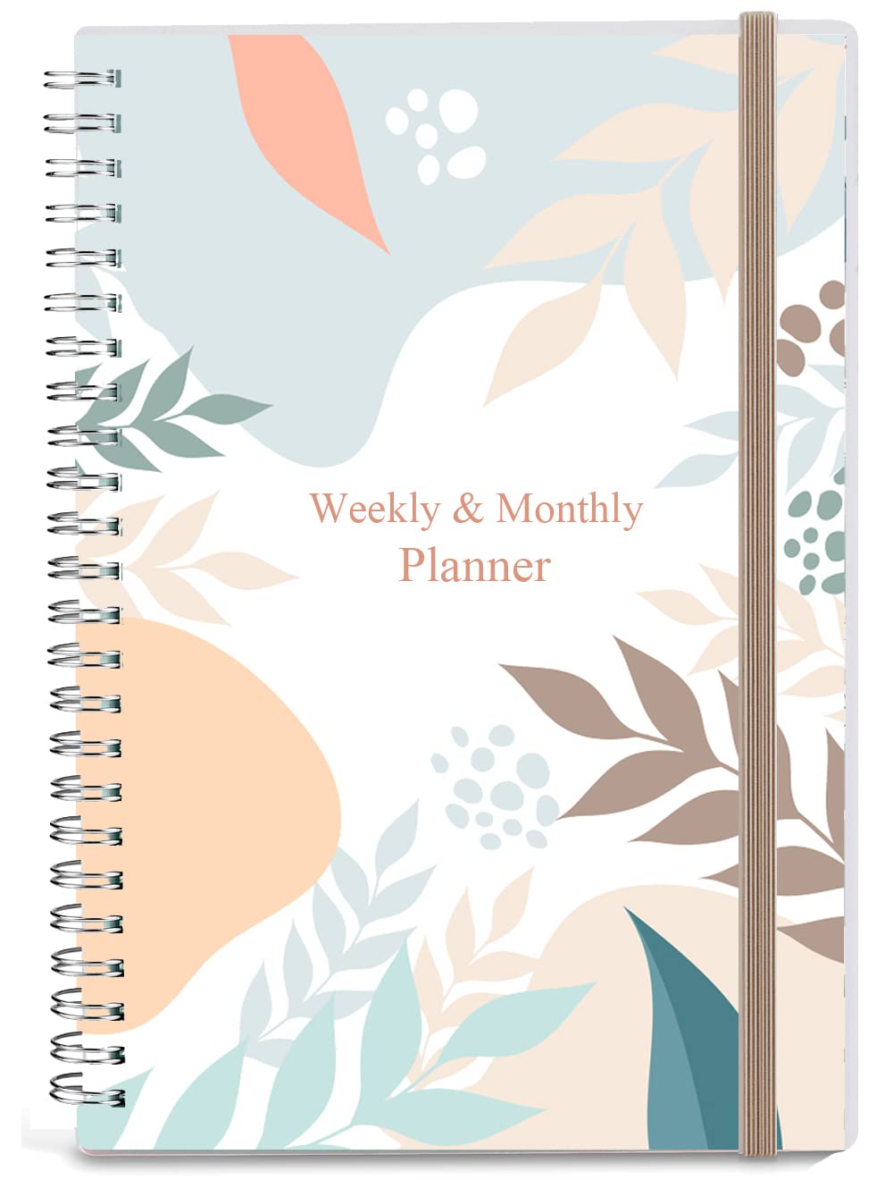 Undated Diary A5 Planner for 2024 or Any Year, Weekly & Monthly Organizer Notebook&Journal to Track Goals, Improve Productivity & Time Management, 15 x 21cm, Perfect to Organize Your Daily Life, Twig