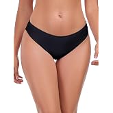 RELLECIGA Women's Low Rise Bikini Bottoms Cheeky Swimsuit Bottom | Full Lining,Moderate Coverage,High Leg,Brazilian Bathing Suit Bottom,Pool,Beach,Swimming