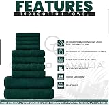GC GAVENO CAVAILIA 10 Piece Towel Bale Set 450 GSM Dark Green view 2