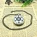 Women's Vintage Elegant Ceramics Flowers Quartz Pocket Watch With 80cm Chain