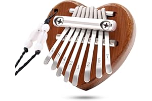SANBADA Kalimba Thumb Piano, Potable 8 Keys Mbira Finger Piano Musical Instruments Gift for Kid Adult Beginners Professional (Love)
