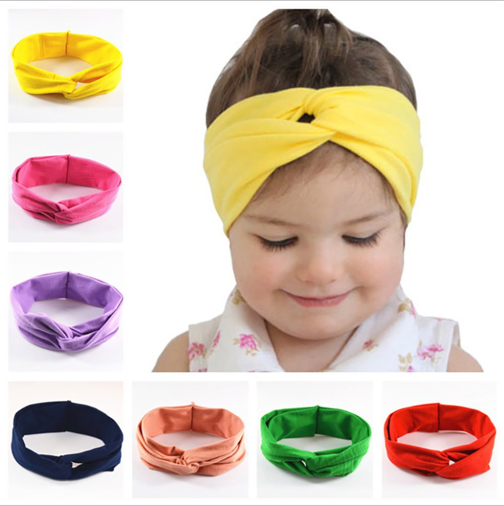 Vinmax 6Pc Baby Headbands Turban Knotted,Child Braid Cross Headband,Baby Hair Accessories Toddler Soft Girl Kids Cross Hairband,Girl\'s Hairbands for Newborn,Toddler and Childrens