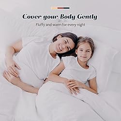 WhatsBedding Queen Feather Comforter, Filled with