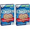 Cheerios Frosted Cheerios Heart Healthy Cereal, Gluten Free Cereal With Whole Grain Oats, 13.5 OZ Large Size (Pack of 2)
