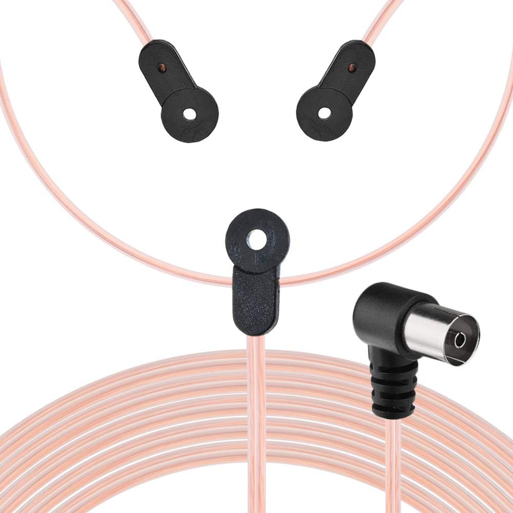 Bingfu 75 Ohm FM Dipole Antenna with TV Female Socket Connector for Indoor Digital HD Radio Bluetooth Stereo Receiver AV Audio Vedio Home Theater Receiver Music System Power Amplifier System Tuner