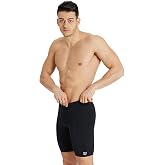 ARENA Feel Men's Dynamo Swim Jammer Athletic Swimwear Knee Length Swimsuit Sports Bathing Suit Stretchy Beach Pool Trunks