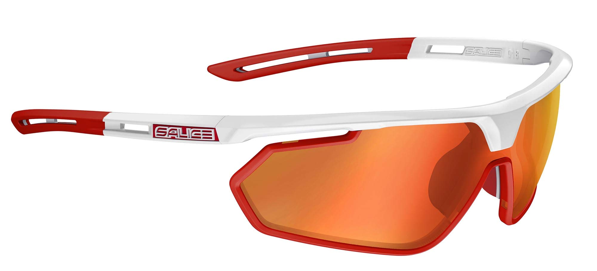 Salice 018RW Unisex Adult Sunglasses, White/Red