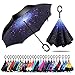 owen kyne Windproof Double Layer Folding Inverted Umbrella, Self Stand Upside-down Rain Protection Car Reverse Umbrellas with C-shaped Handle