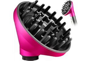 Fixbetter Upgraded Diffuser Nozzle for Dyson Airwrap Attachment, Hair Dryer Diffuser Attachment for Dyson Airwrap HS05 HS03 HS01, Converting for Dyson Airwrap Styler to Hair Dryer (Rose Red)