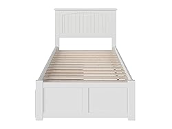 AFI Nantucket Twin Size Platform Bed with Footboard