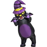 Suelinvy Inflatable Cat Costume for Adult Witch Blow up Costumes Men/Women Funny Halloween Cosplay Costume Outfit