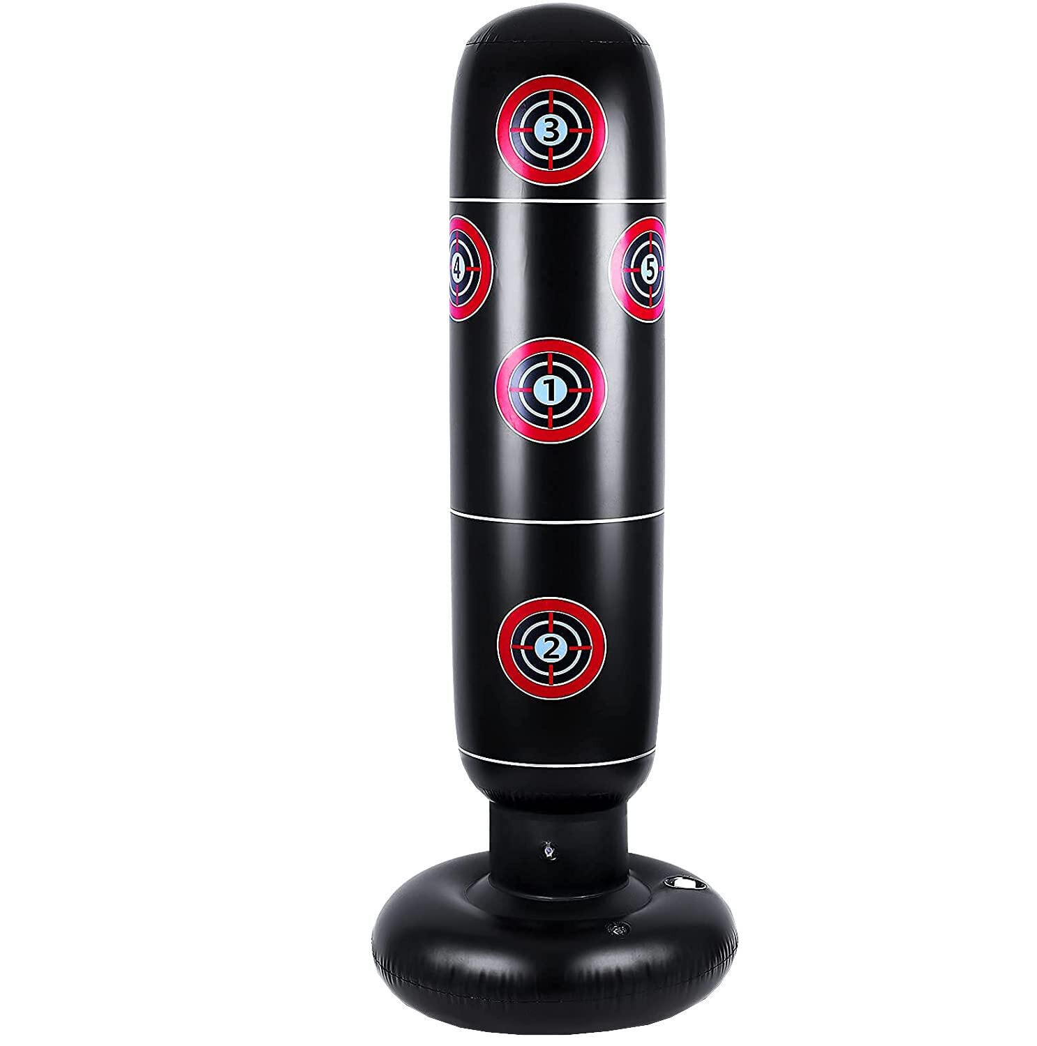 Sport Heavy Duty Free Standing Boxing Punch Bag Kick Adults Kids Kickboxing MMA Martial Arts Inflatable Punching Training Reflex Kick boxing, Karate, Stress Relief, Home Gym Target Taekwondo