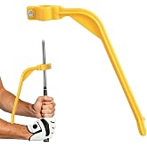 Bremorou Golf Wrist Hinge Trainer, Golf Swing Training Aid, ABS Carbon Steel Swings Correcting Aid for Beginners, 9.5" Posture Training Tool for Club Practice