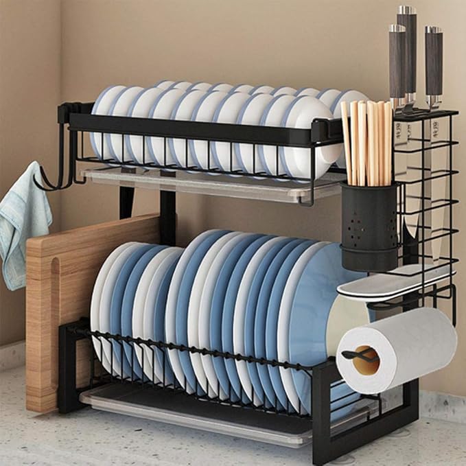 ZJDK Escurridor de Platos, escurridor de Platos con Bandeja de Goteo