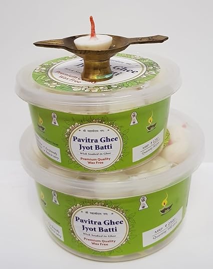 Pavitra Ghee Jyot Batti (100 pcs.) Ghee Diya Baati