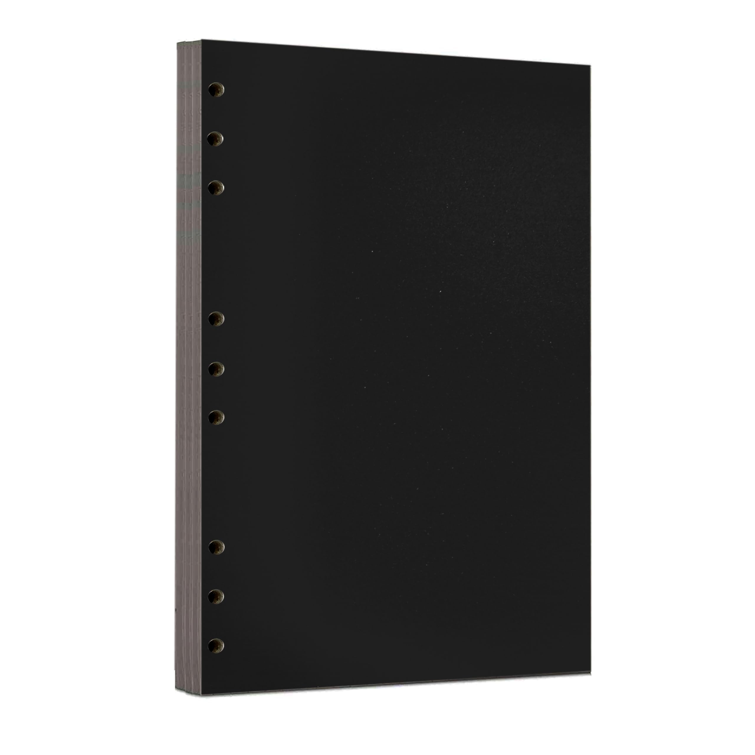 Zelten Loose Leaf Punched Paper Refills Paper for 6 Hole Binder Personal Organizer Diary Notebook Refillable Planner (Black Cardstock,B5/9 Hole)