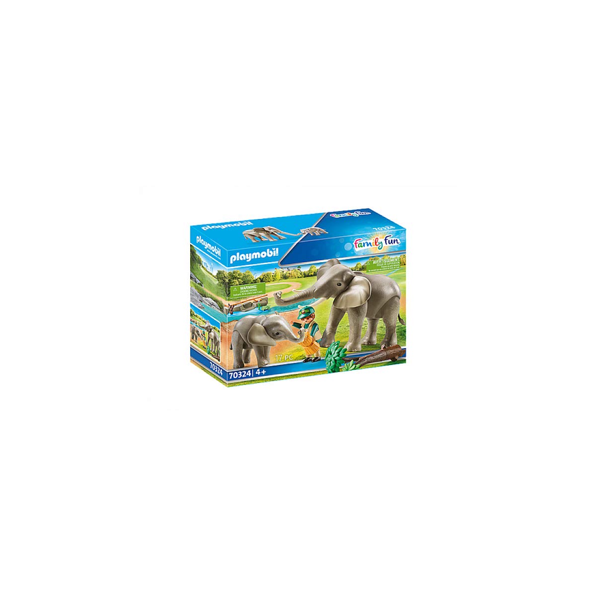 Playmobil 70324 Family Fun Elephant Habitat 24.8 x 9.2 x 18.7 cm, ful, Fun Imaginative Role-Play, PlaySets Suitable for Children Ages 4+