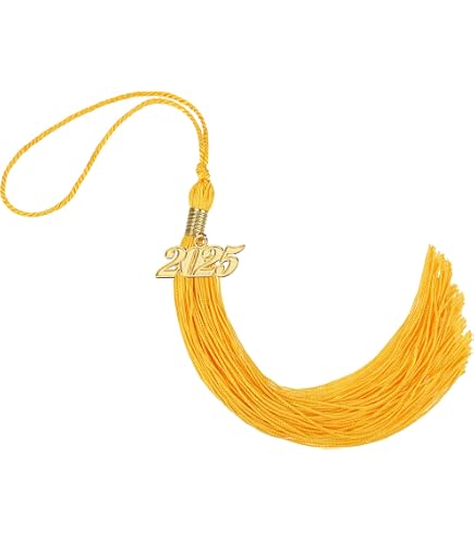 GRADFTY 10 Pack 2024 Graduation Tassels | Mixed Red & White With Gold 2024 Charm - Standard 9 Inch - View #6