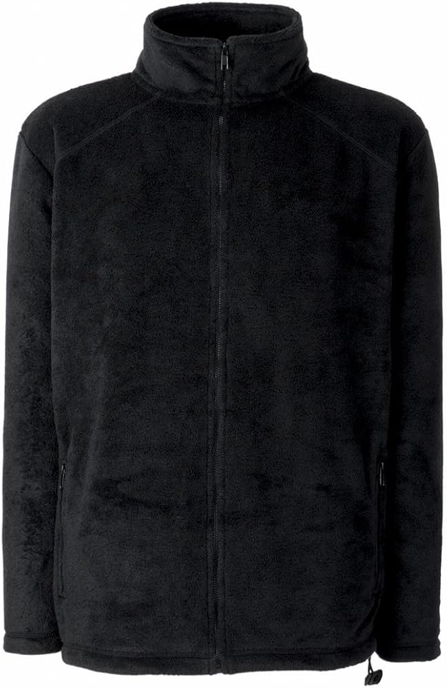 Fruit of the Loom Full Zip Fleece Black L Amazon.co.uk Clothing