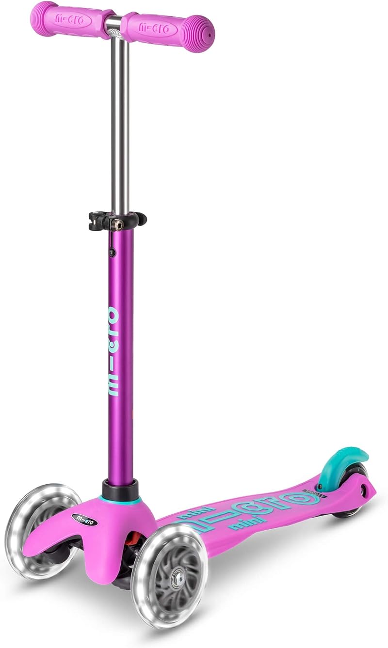 Micro Mini Micro Deluxe LED Scooter Lavender 2-5 Years Lightweight Foldable