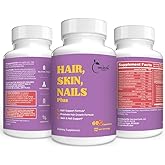 One Good Earth Hair, Skin & Nails Plus (60 Capsules) 500mg+ with Biotin, Vitamins & Minerals, Saw Palmetto with Vitamins A, C, D and E