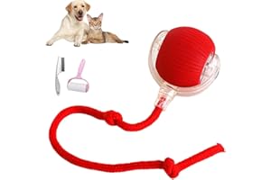 Achuhe Spinkit Interactive Cat Ball, Spinkit Interactive Dog Ball, Electric Dog Ball Toy, Spin Kit, Pawlure, Tugwhirl, Lettucepets, Lettuce Pets Smart Chase Pet Toy Ball, Chase Mate Cat Toy (Red)