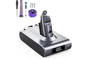 P.TOULTEK Replacement Battery with Level Display for V6 Battery Compatible with V6 Vacuum Cleaner Series Animal