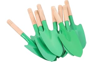 CIMAXIC Gardening Shovel Small Trowel with Wooden Handle Metal Head 10X2.67In Lightweight Garden Hand Tool for Planting Trans