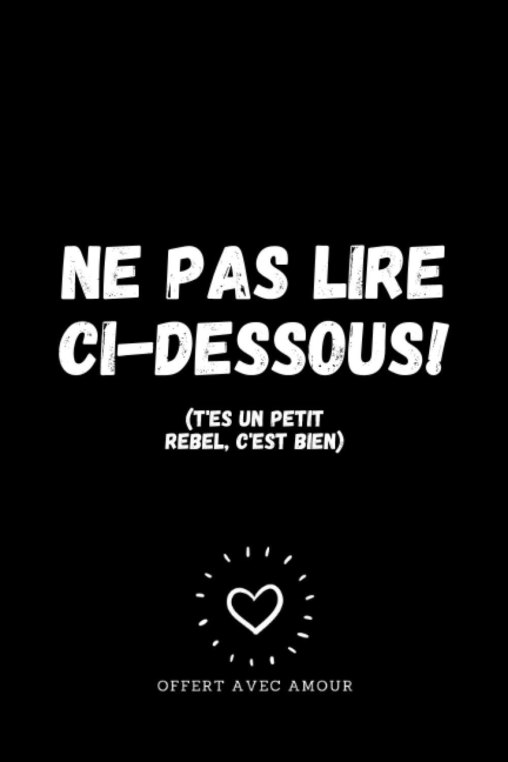 Ne Pas Lire Ci Dessous T Es Un Petit Rebel J Aime Bien Carnet De Notes Humour Pour Soi Ou A Offrir En Cadeau Pour Un Collegue Un Ami Une Amie 100 Pages French