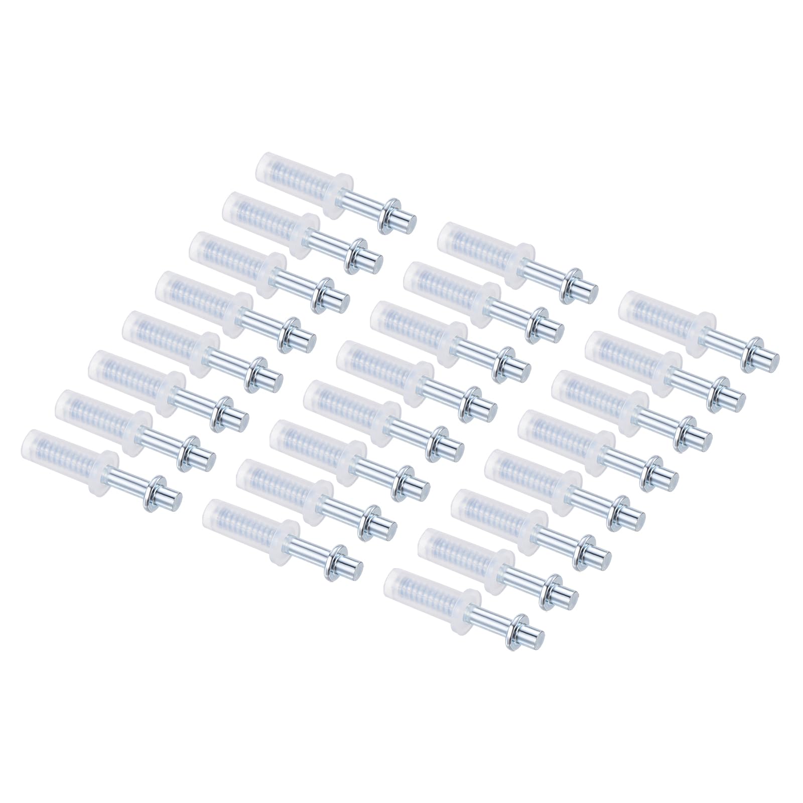 uxcell Bifold Door Hardware, 24 Pack Bi-Fold Door Top Pivot, Bifold Closet Door Hardware Repair Part Kit for Sliding Wardrobe Doors Folding Door, Silver