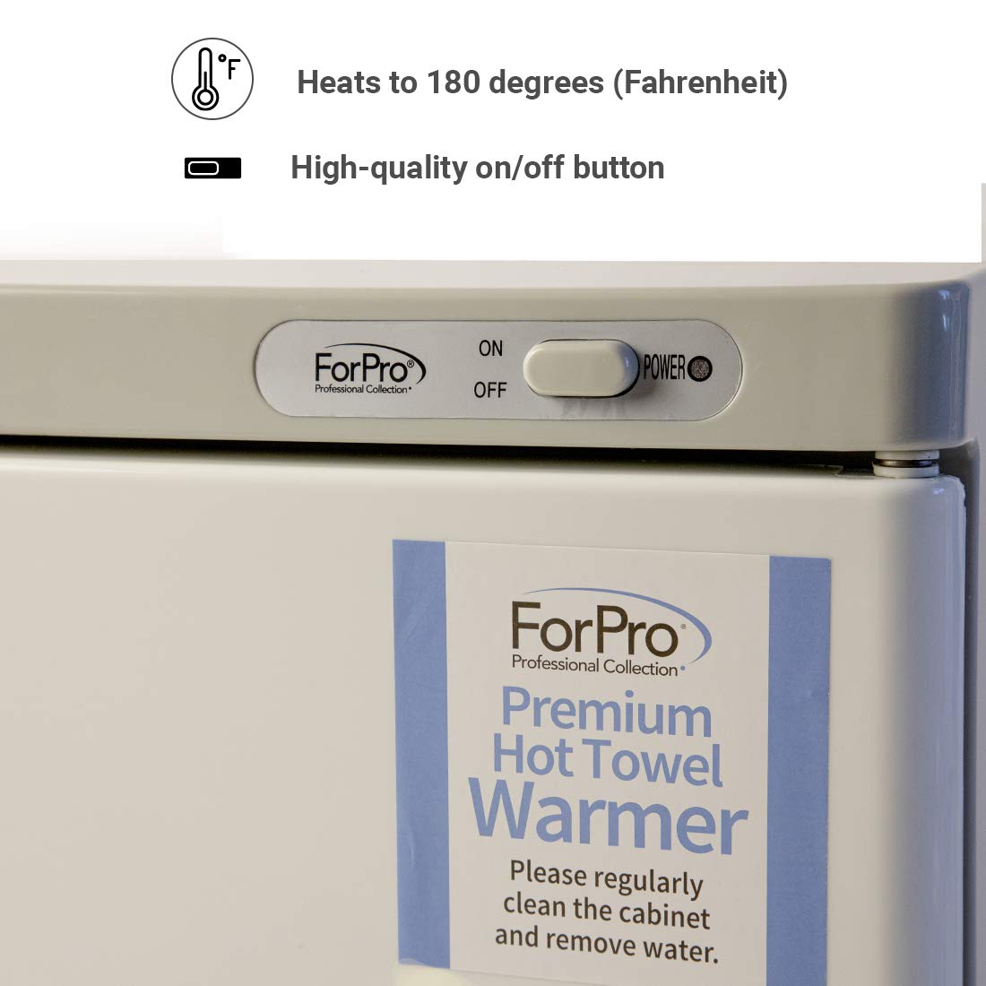 ForPro Premium Hot Towel Warmer, UV Sterilization, Allows for Mask Sterilization, Extra Large Capacity, Two Stainless Steel Racks: Beauty